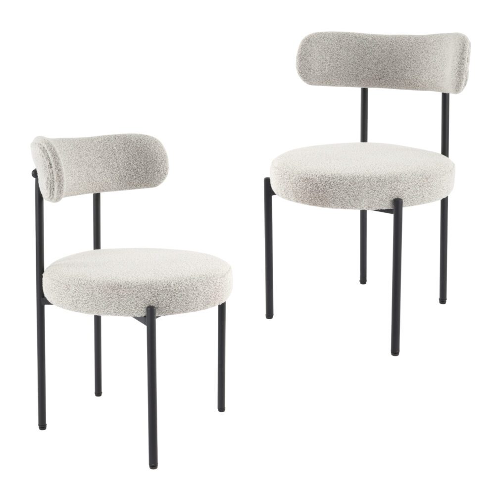 Elsa Dining Chairs - White Quartz - Set of 2
