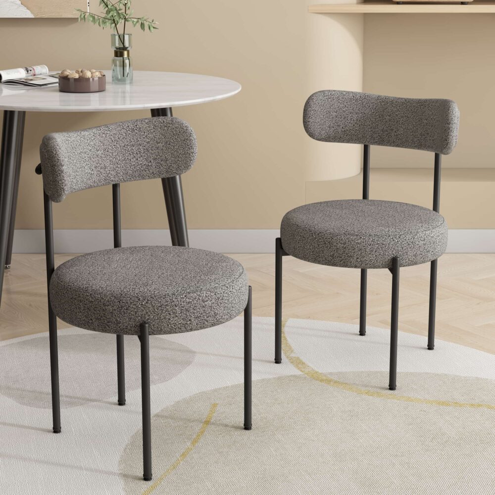 Elsa Dining Chairs - Slate Grey - Set of 2