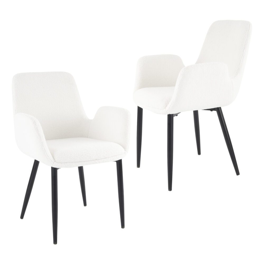 Boucle Teddy Sherpa Dining Chairs - Set of 2